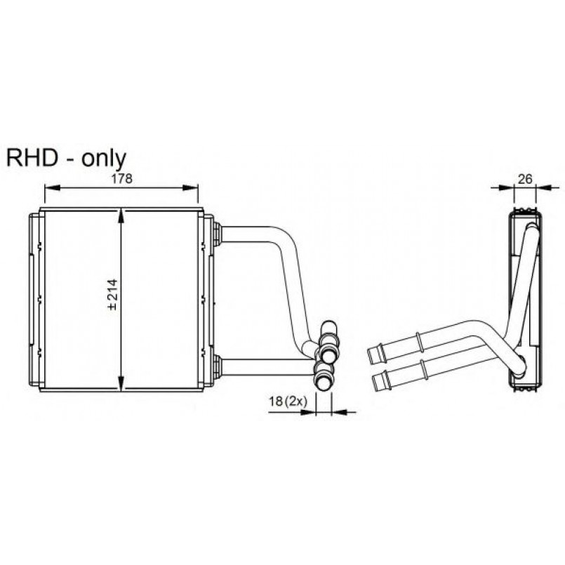 54296 NRF Радіатор опалювання салона DB 211 — фото товара №1