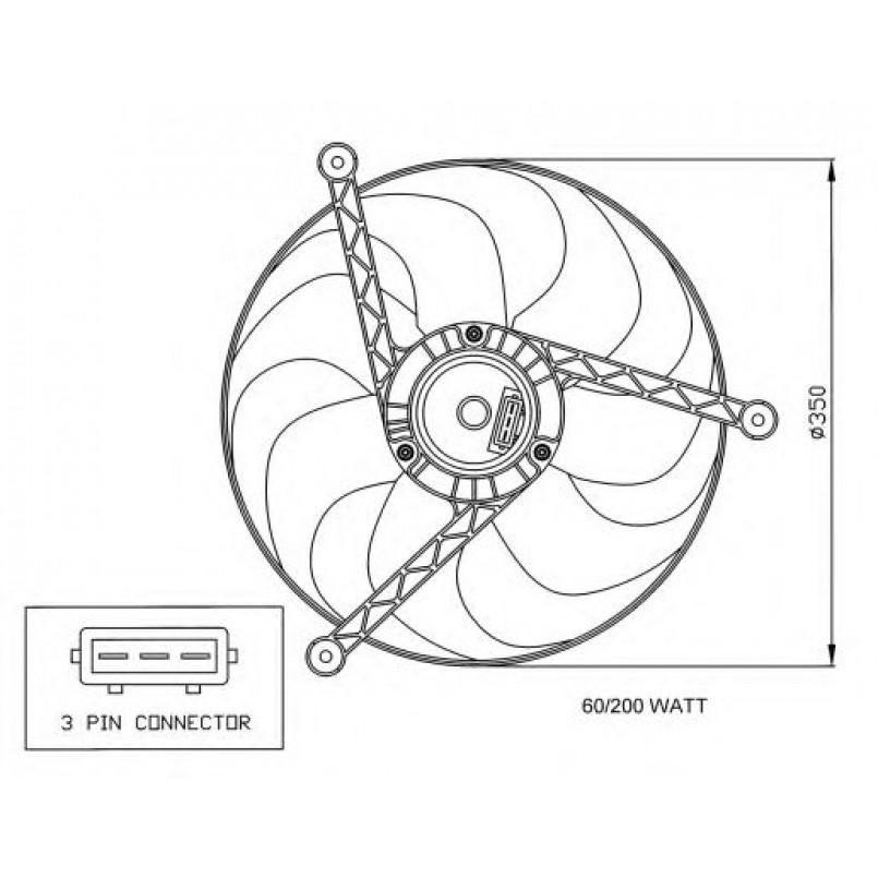 47057 NRF Вентилятор Радіатора — фото товара