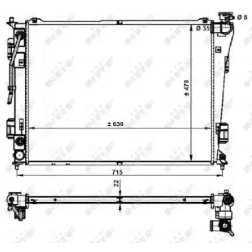 59200 NRF Радіатор охолодження — фото товара