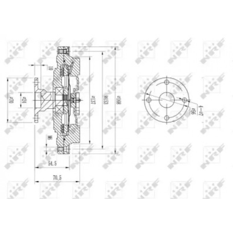 49608 NRF Віскомуфта вентилятора — фото товара №1