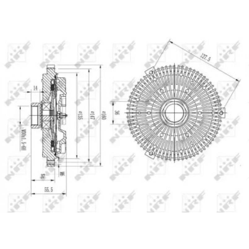 49593 NRF Віскомуфта вентилятора — фото товара №1