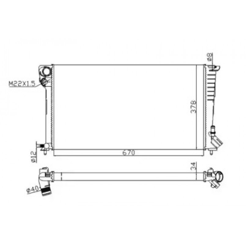 509510A NRF Радіатор охолодження — фото товара