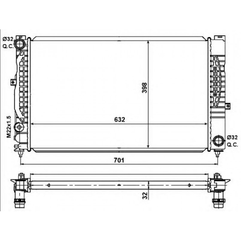539504 NRF Радіатор охолодження — фото товара №1
