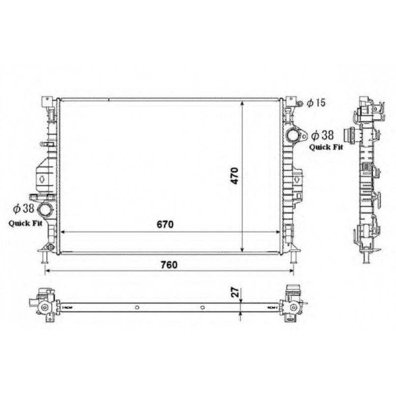 53812 NRF Радіатор охолодження — фото товара