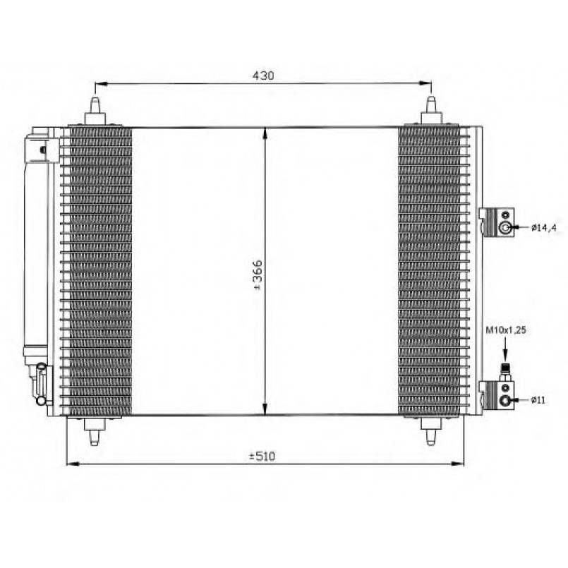 35443 NRF Радіатор кондиціонера — фото товара №1