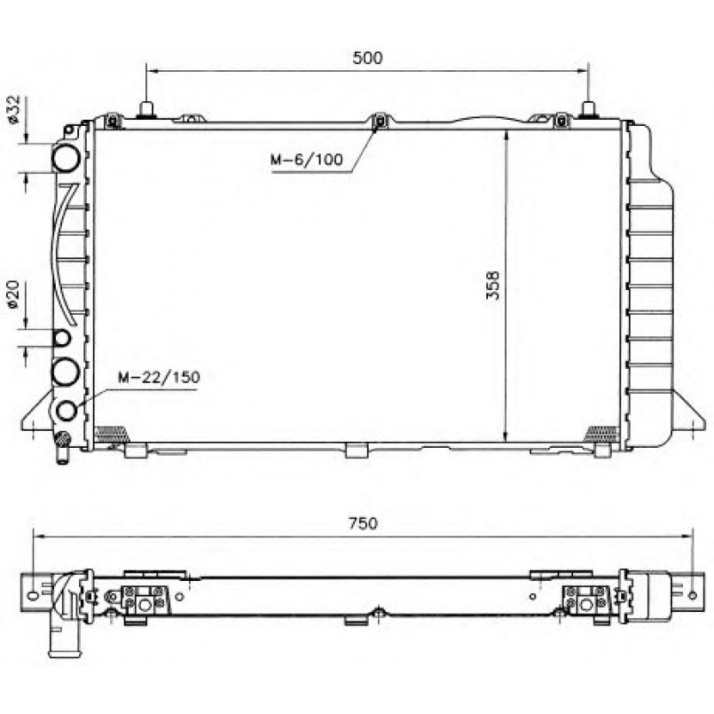 50527 NRF Радіатор охолодження — фото товара №3
