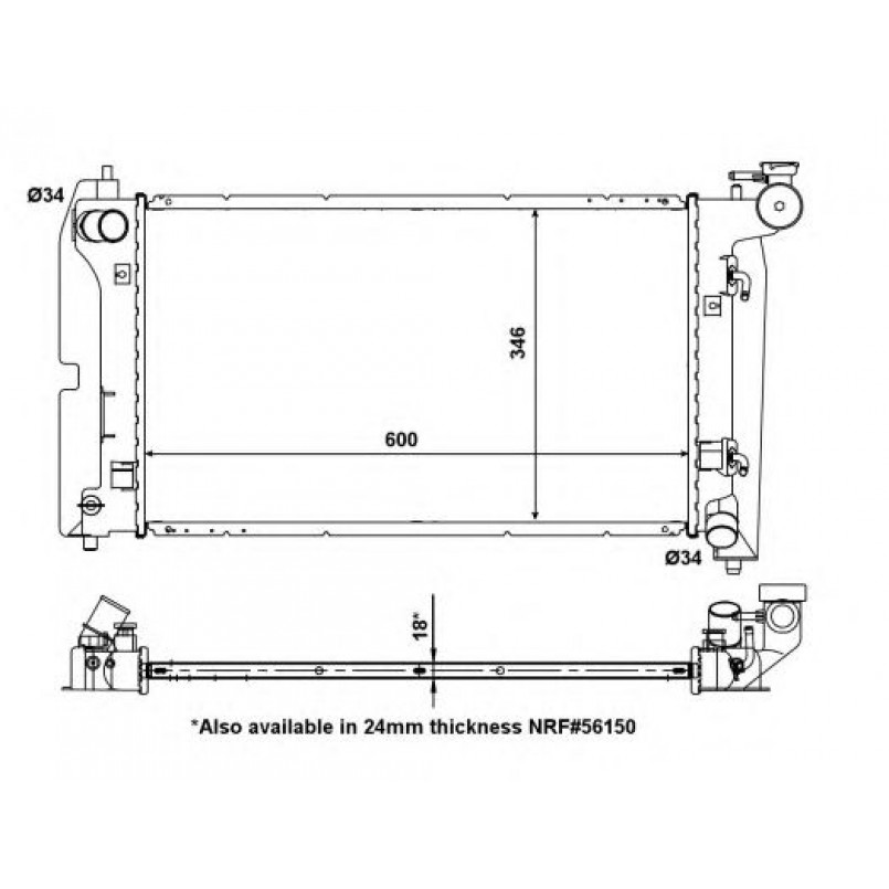 53325 NRF Радіатор охолодження — фото товара