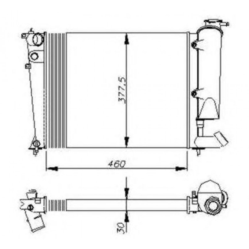58823 NRF Радіатор охолодження — фото товара №3