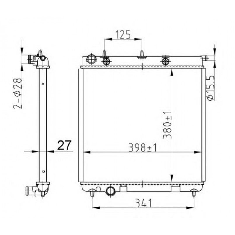 50429 NRF Радіатор охолодження — фото товара №3