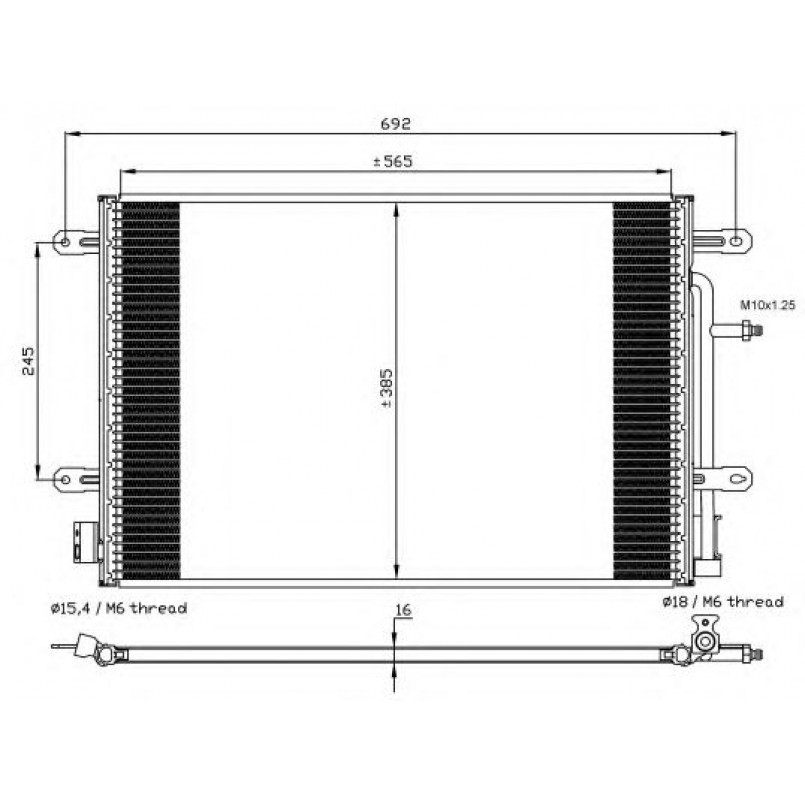 35560 NRF Радіатор кондиціонера — фото товара №1