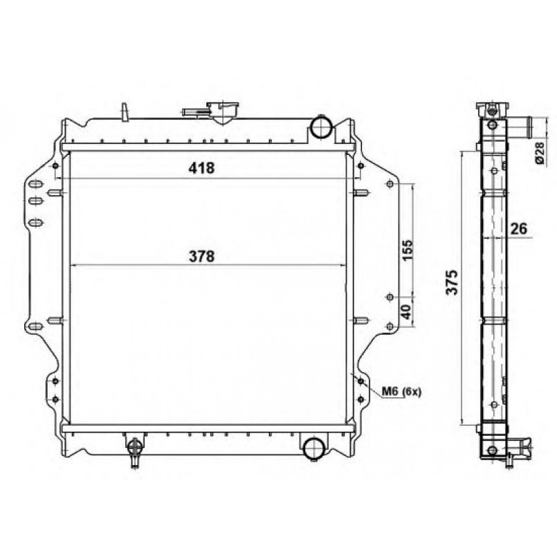 513161 NRF Радіатор охолодження — фото товара №3