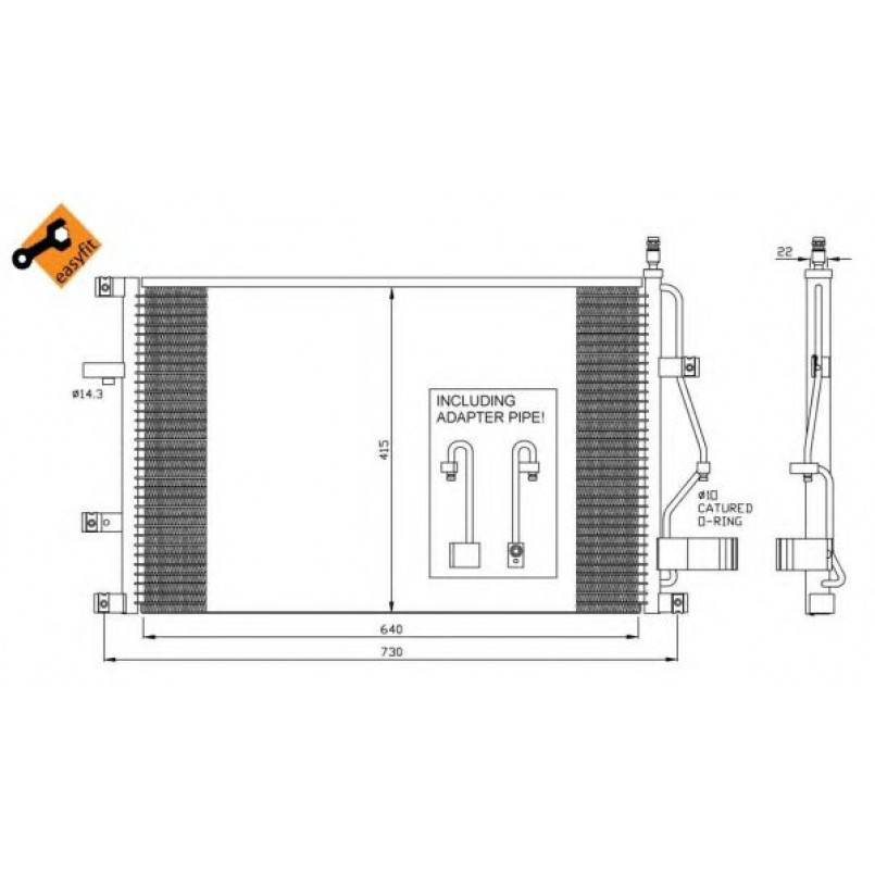 35413 NRF Радіатор кондиціонера — фото товара №1
