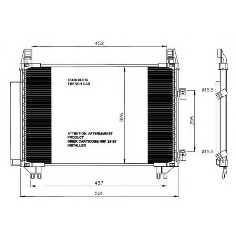 35653 NRF Радіатор кондиціонера — фото товара №1