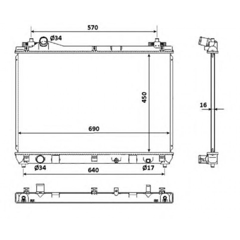 53917 NRF Радіатор охолодження — фото товара №3