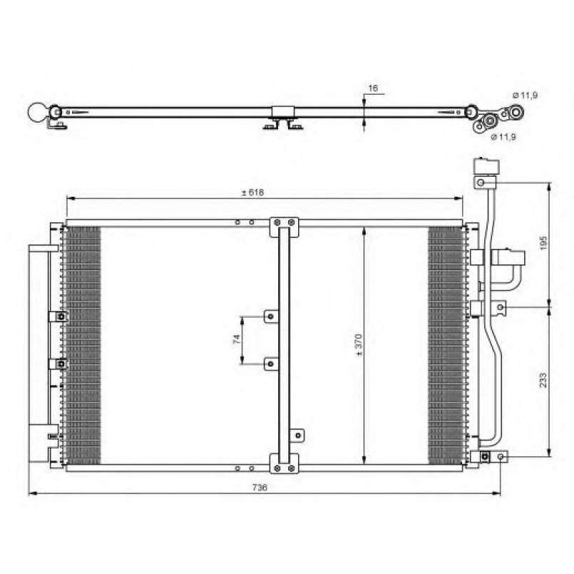 35797 NRF Радіатор кондиціонера — фото товара №1