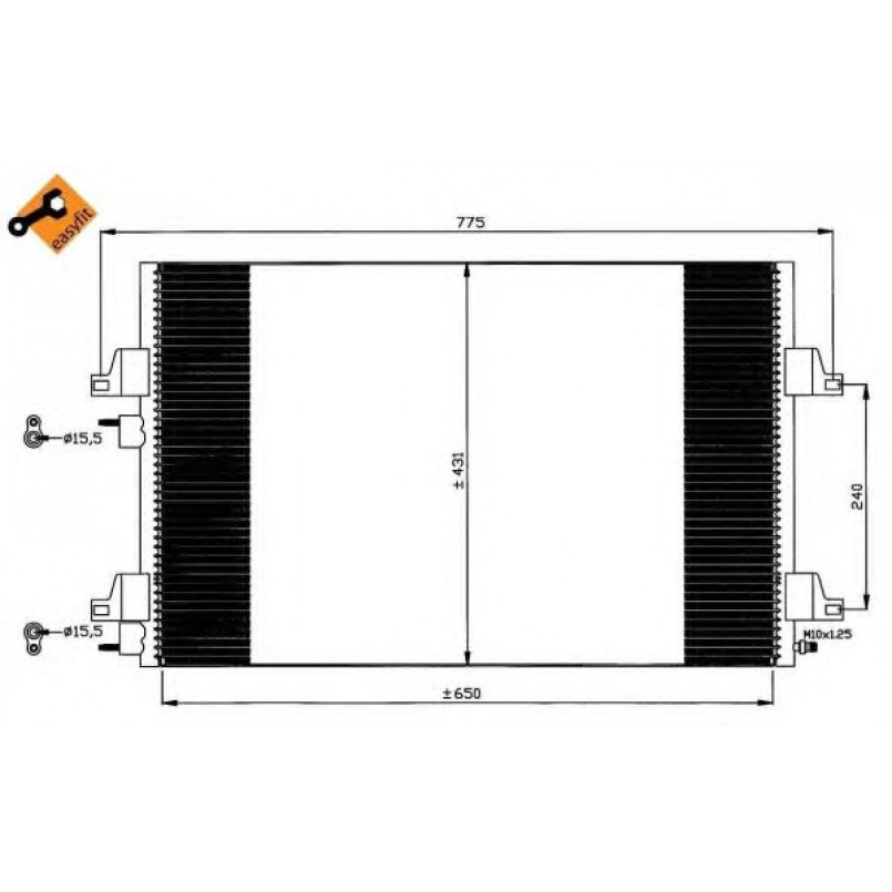 35749 NRF Радіатор кондиціонера — фото товара №1