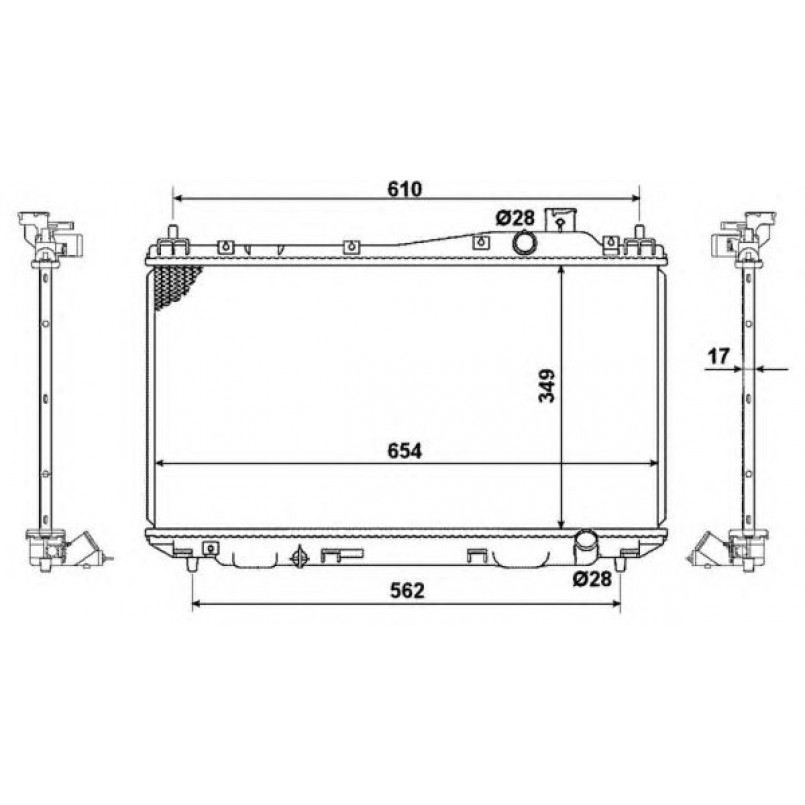 53440 NRF Радіатор охолодження — фото товара №3