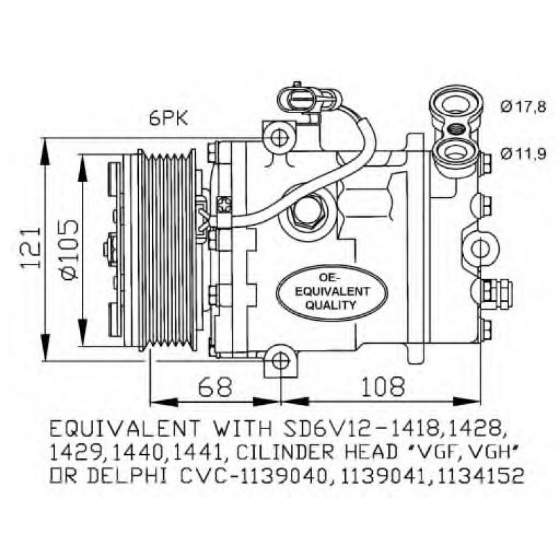 32172 NRF Компресор кондиціонера — фото товара №1