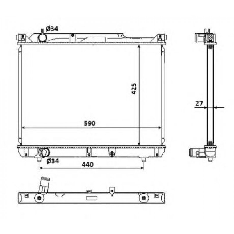 53916 NRF Радіатор охолодження — фото товара