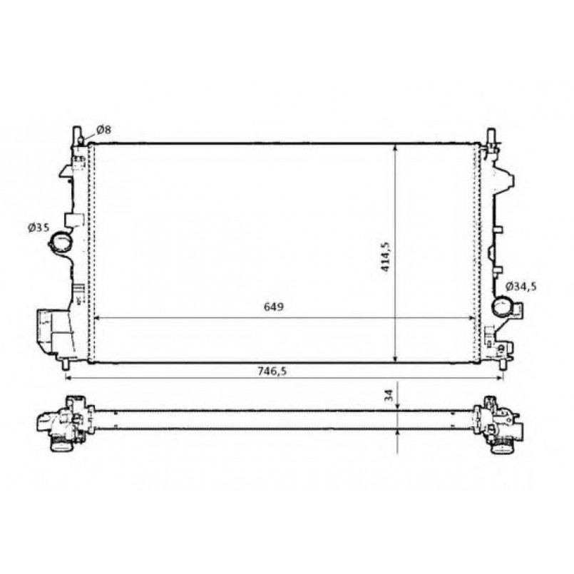 58204 NRF Радіатор охолодження — фото товара №3