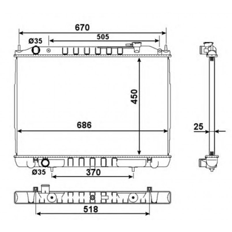 58418 NRF Радіатор охолодження — фото товара