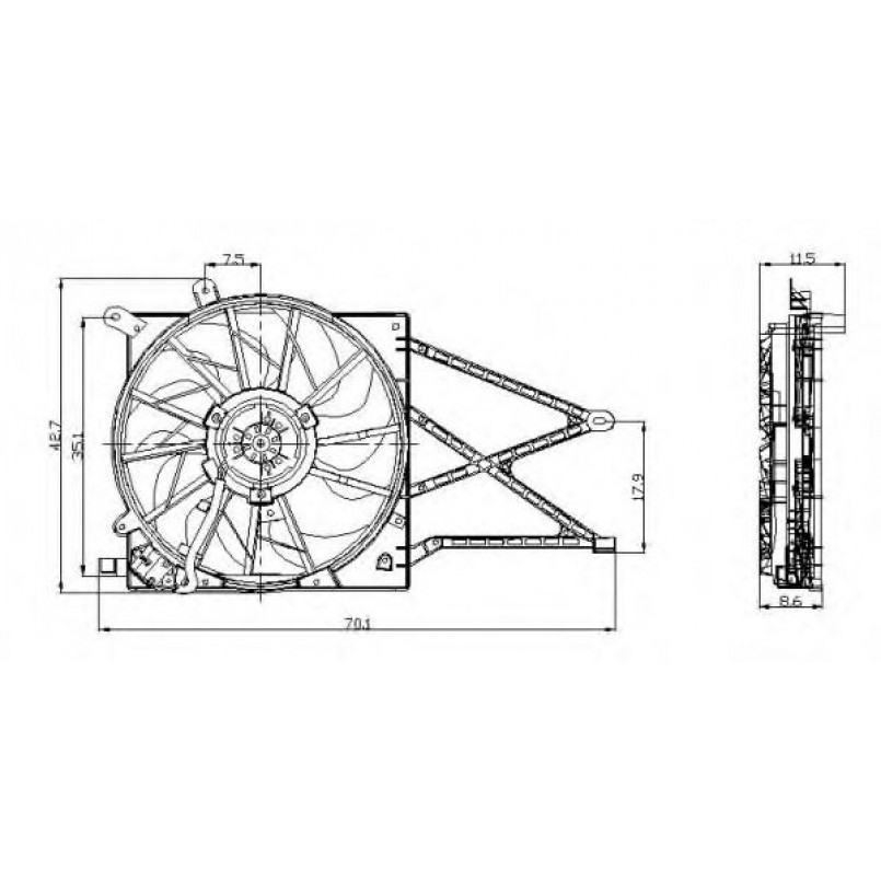 47015 NRF Вентилятор Радіатора — фото товара №1