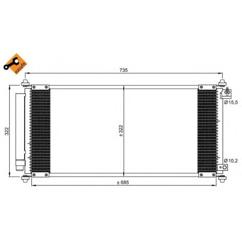 35791 NRF Радіатор кондиціонера — фото товара №1