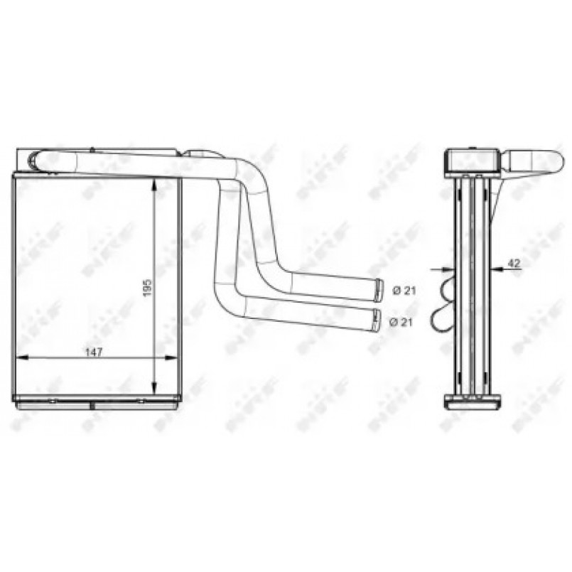 54330 NRF Радіатор опалення — фото товара