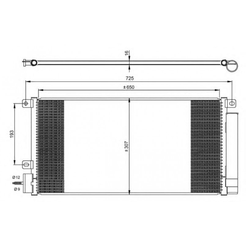 350067 NRF Радіатор кондиціонера — фото товара №1