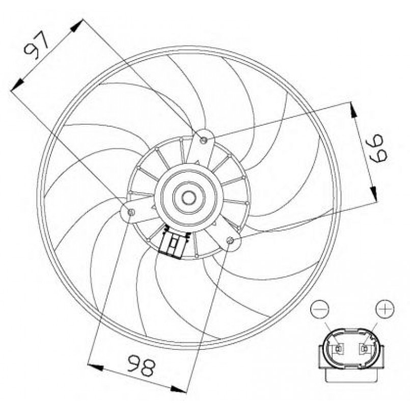 47557 NRF Вентилятор Радіатора — фото товара №1