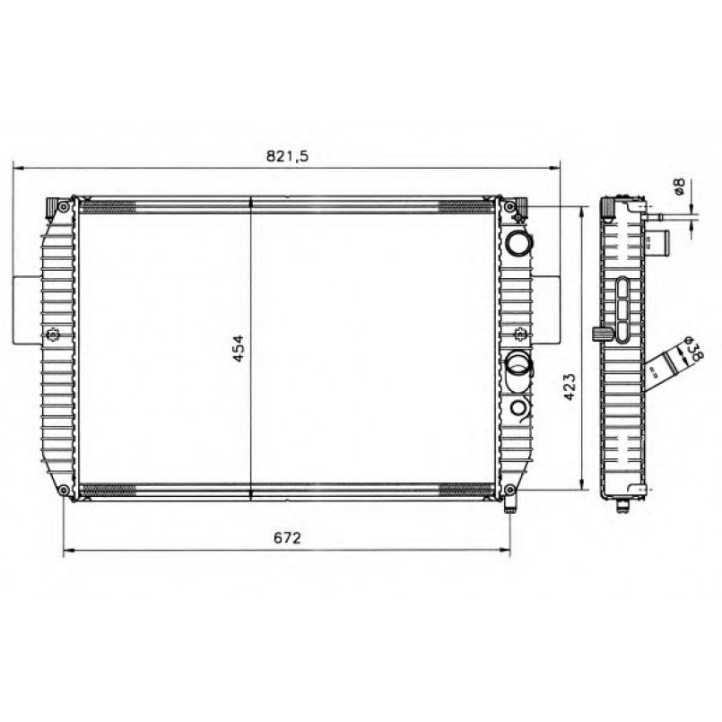 51564 NRF Радіатор охолодження — фото товара