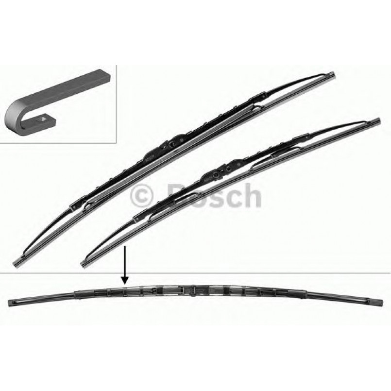3397001802 КОМПЛЕКТ ЩІТОК СКЛООЧИСНИКА 600/530 Twin Spoiler S 801S 801 S — фото товара