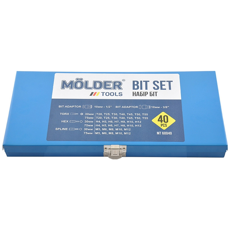 MŌLDER Професійний набір зірок і шестигранників Molder, CR-V 40шт. — фото товара №3