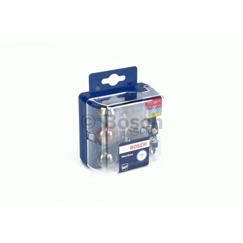 1987301112 BOSCH Набір ламп H1 maxiBox 12V (H1+P21W+PY21W+R5W+T4W+P21/5W+W5W+C5W+ 4 запобіжника: 2*1 — фото товара №1