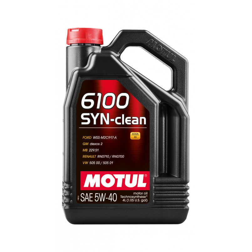 MOTUL 6100 Syn-clean SAE 5W40 4X4 L — фото товара MOTUL 6100 Syn-clean SAE 5W40 4X4 L — фото товара