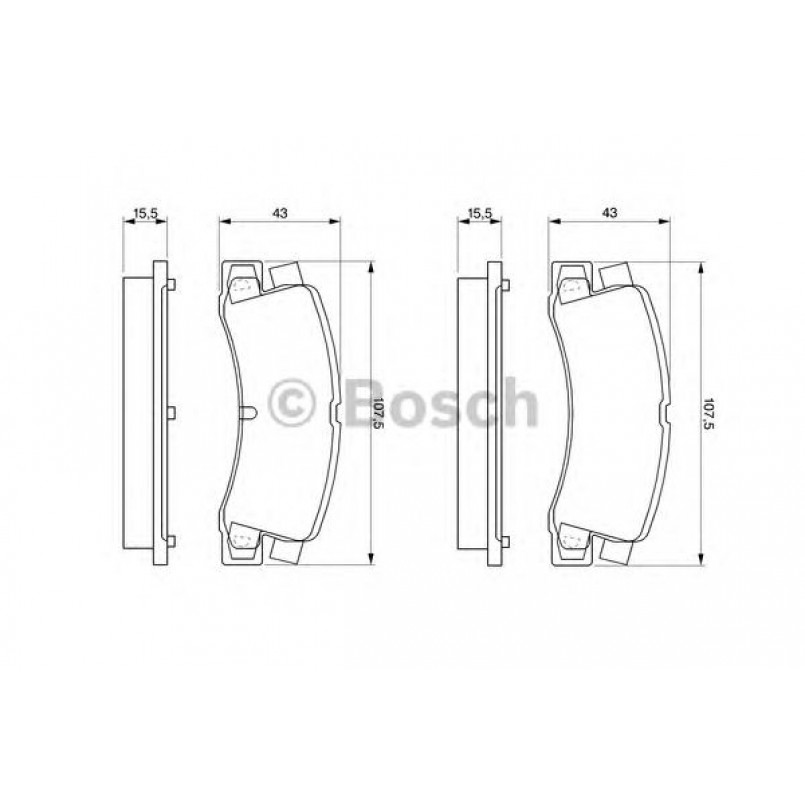 0986424383 BOSCH Гальмівні колодки до дисків BP194 — фото товара