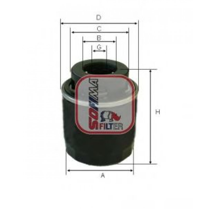 S 3573 R SOFIMA Фільтр оливи — фото товара