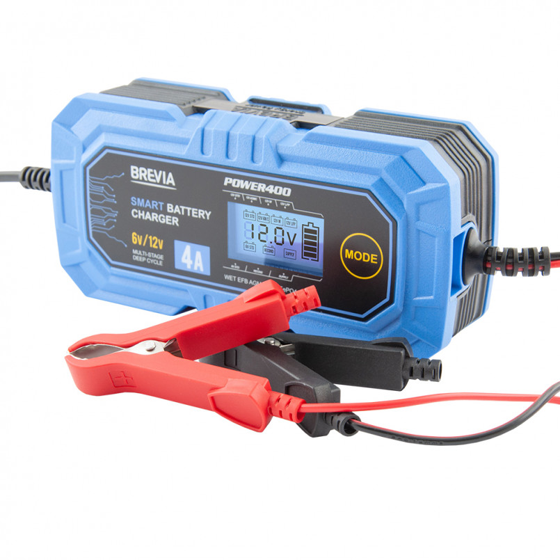 BREVIA Зарядний пристрій АКБ BREVIA 4A, 6V/12V, 4-120Ah (10шт.) — фото товара №2
