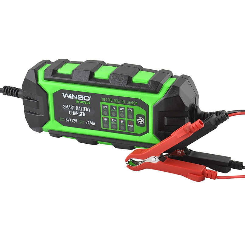 Зарядний пристрій АКБ WINSO PRO 8LEDs 4A, 6V/12V, 4-120Ah — фото товара №3