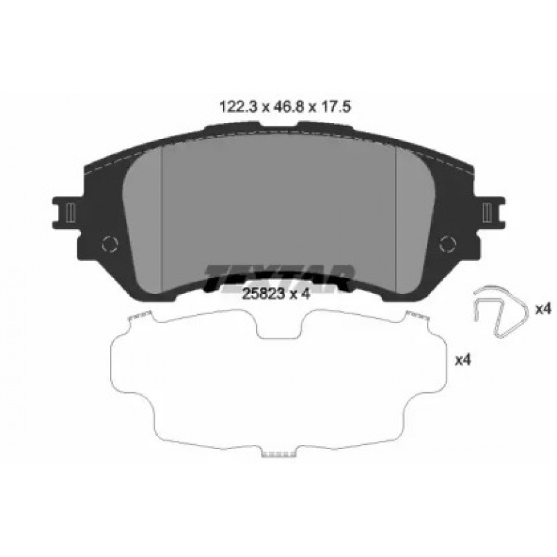 2582301 TEXTAR Гальмівні колодки до дисків — фото товара