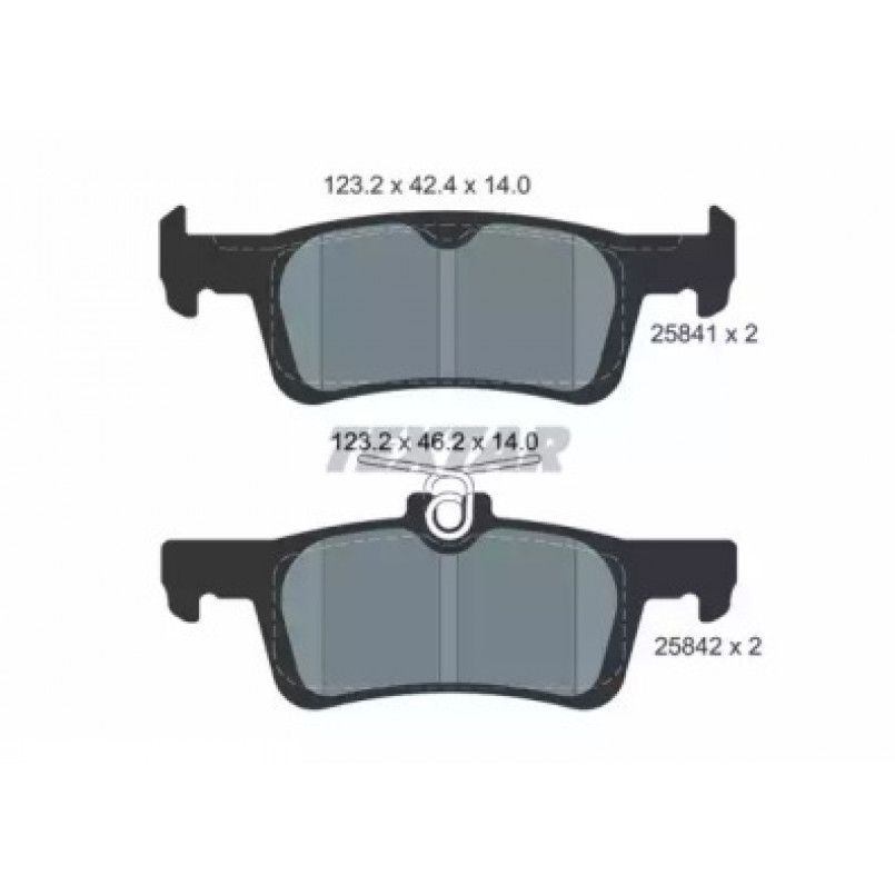 2584104 TEXTAR Гальмівні колодки до дисків — фото товара