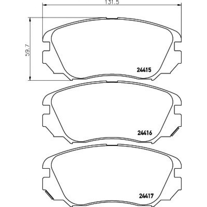 2441501 TEXTAR Гальмівні колодки до дисків — фото товара