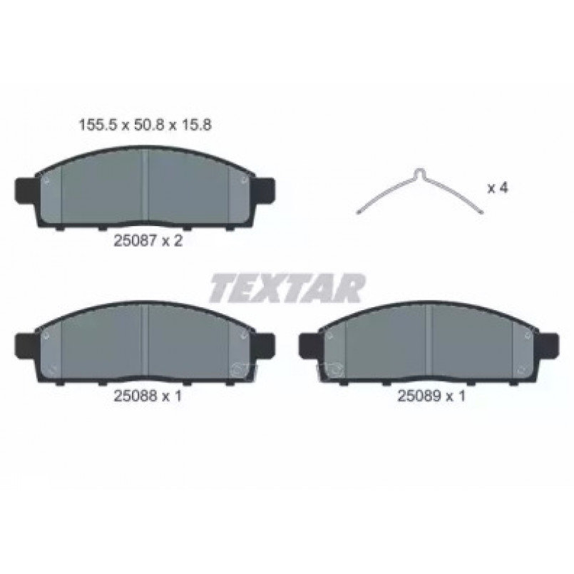2508703 TEXTAR Гальмівні колодки до дисків (заміна для 2452901) — фото товара