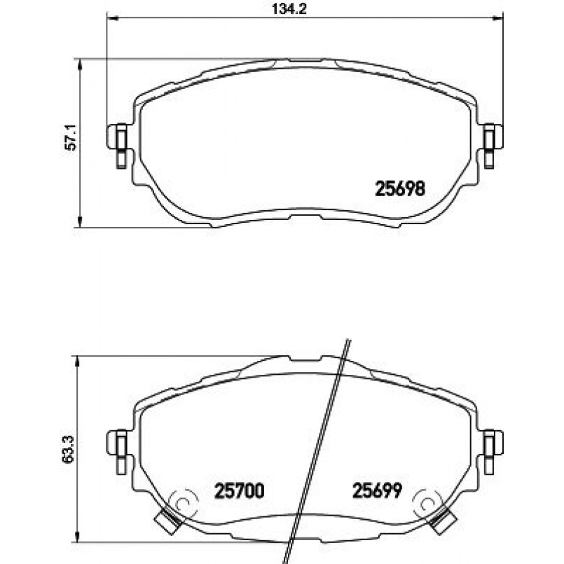 2569801 TEXTAR Гальмівні колодки до дисків — фото товара