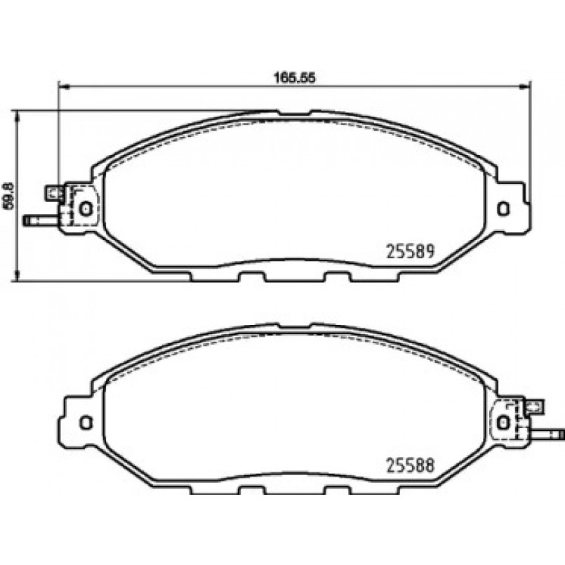 2558903 TEXTAR Гальмівні колодки до дисків — фото товара
