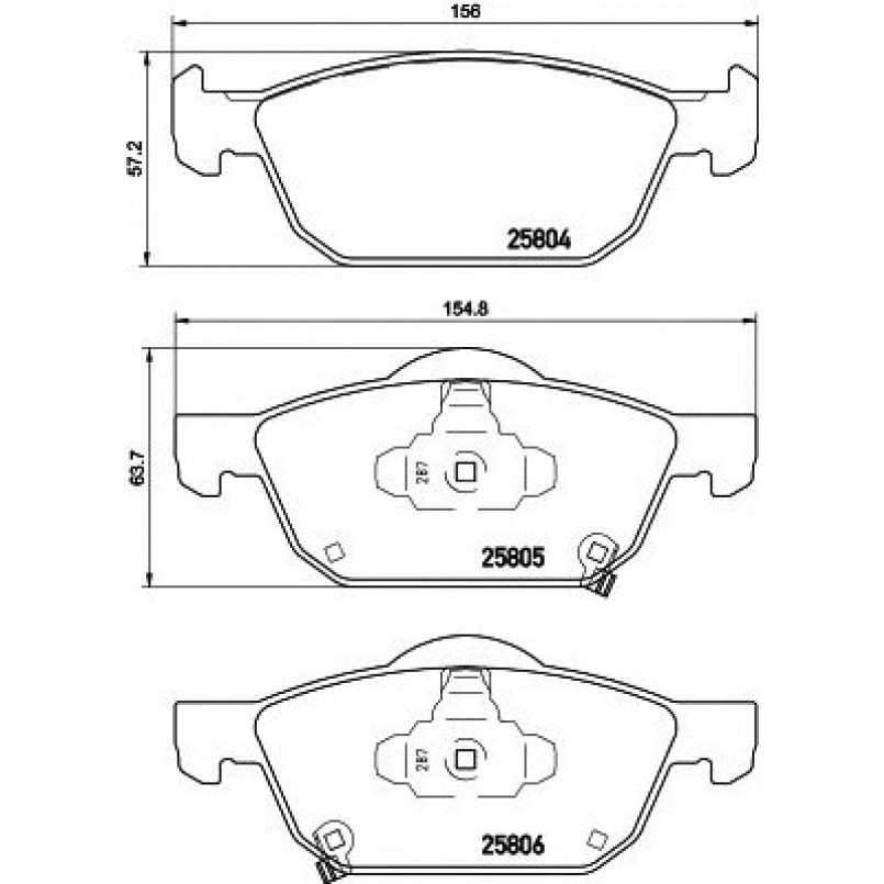 2580401 TEXTAR Гальмівні колодки до дисків — фото товара