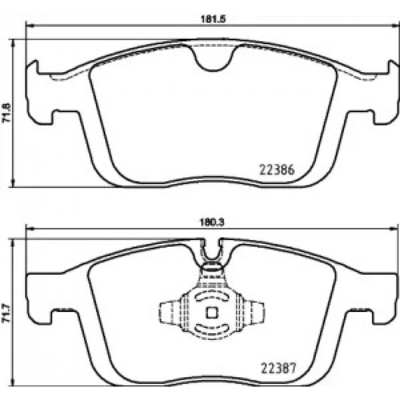 2238601 TEXTAR Гальмівні колодки до дисків — фото товара