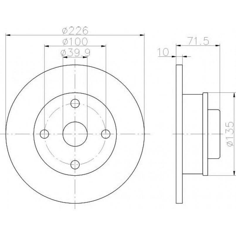 92041803 TEXTAR Диск гальмівний — фото товара