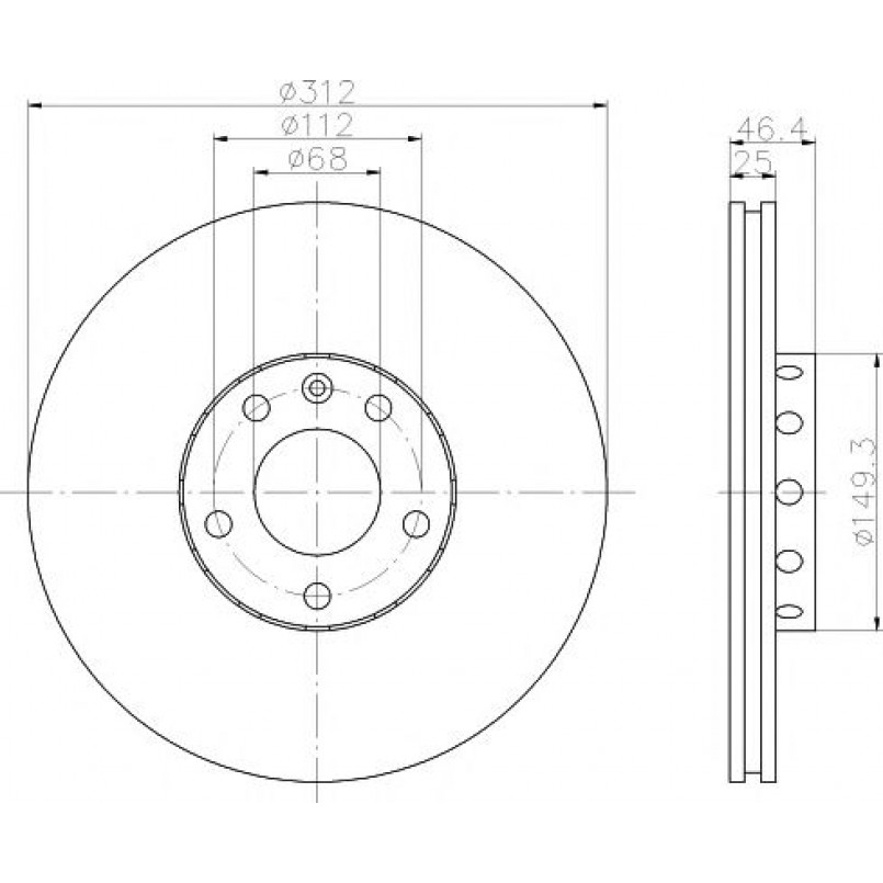 92106105 TEXTAR Диск гальмівний — фото товара