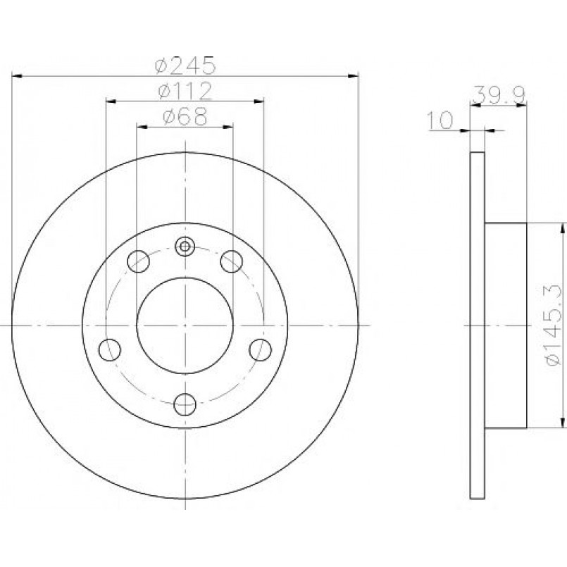 92106203 TEXTAR Диск гальмівний — фото товара